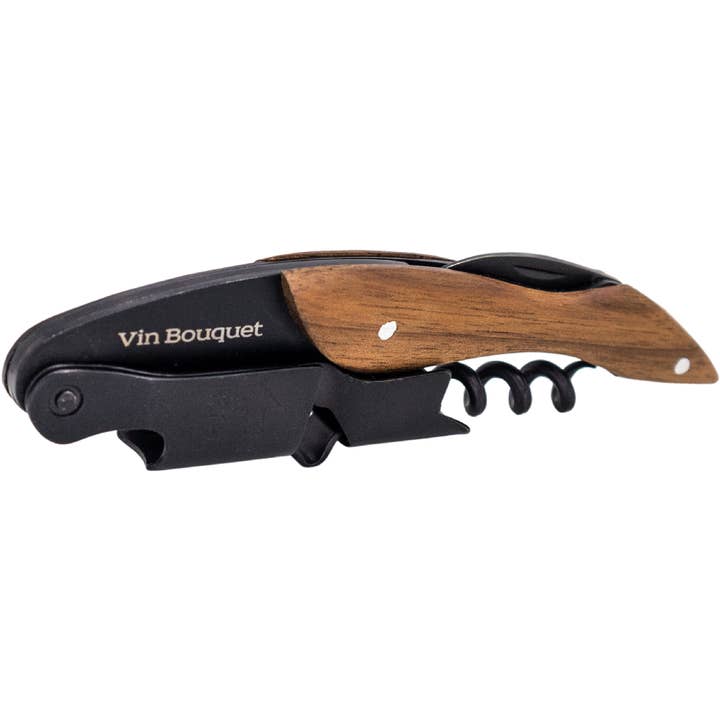 Vin Bouquet (Find It Import & Export Sl) - Wholesale Bottle/Wine Opener - Wood Design 2 Stroke Corkscrew1