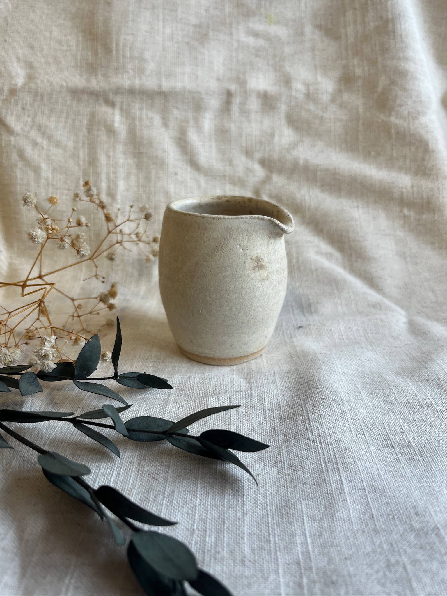 Charlotte Manser Ceramics – wholesale Jug – Cream Handmade Ceramic 120ml Milk Jug1