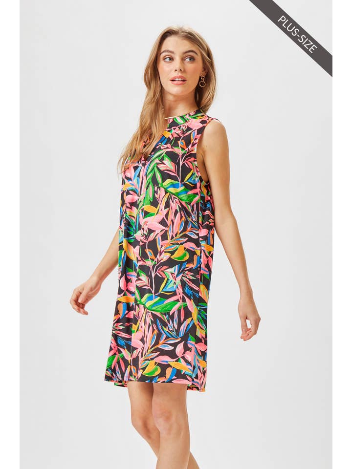 Black PLUS SIZE Tank Dress Features A Line Bodice for wholesale on Faire