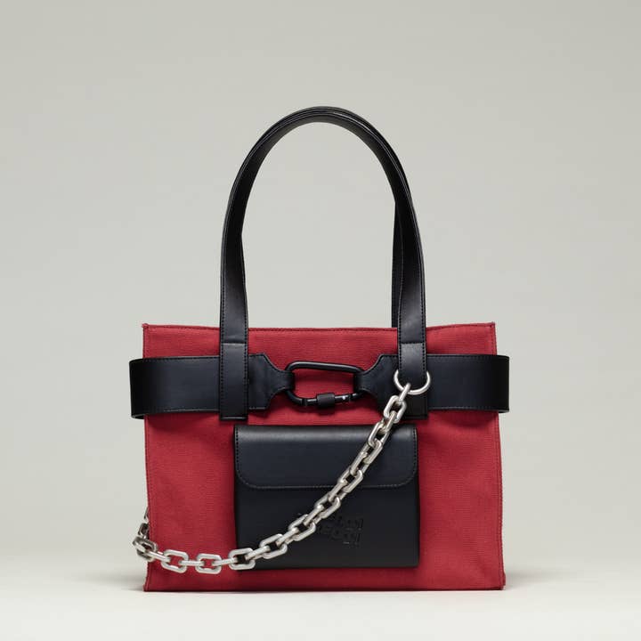 Medium Cargo Tote - Cactus Leather & Canvas for wholesale by SARELLY SARELLY