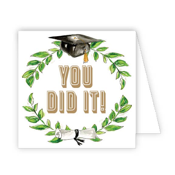 RosanneBeck Collections - Wholesale Graduation card - You Did It! Grad Cap and Diploma Enclosure Card0