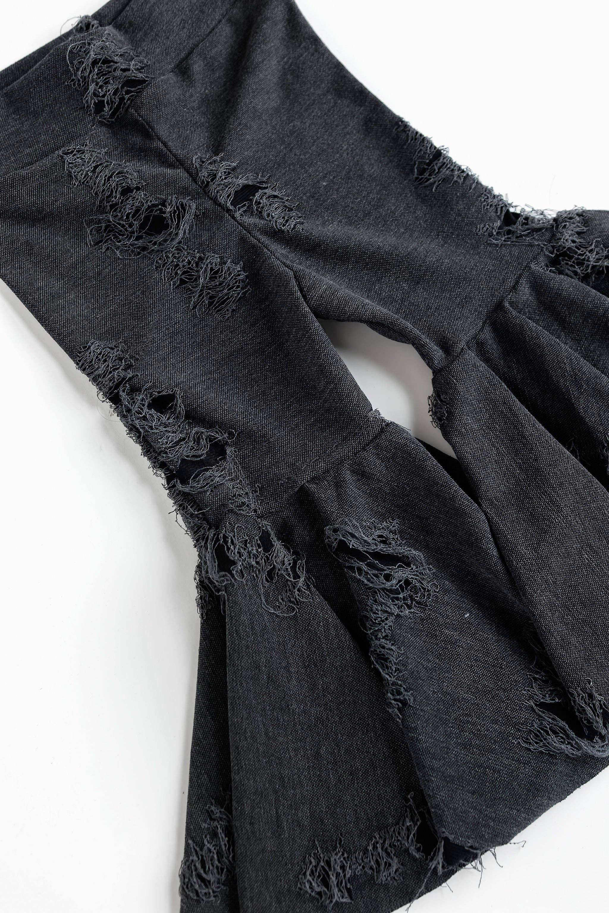 Tiny toes Baby Co - Wholesale Pants - Baby - Distressed Denim Inspired Baby Bell Bottoms6