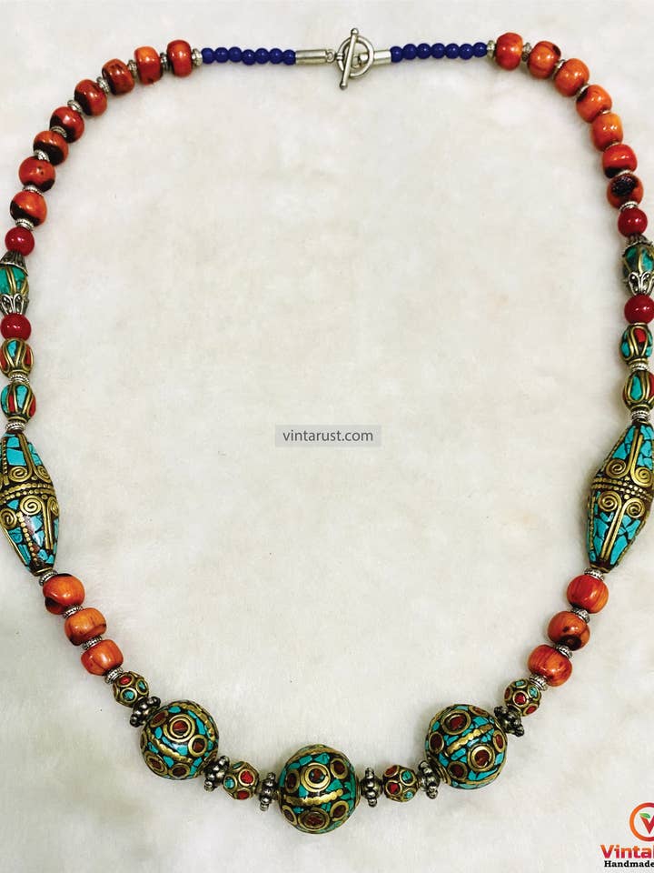 Handmade Nepalese Tibetan Choker Necklace for wholesale by vintarust