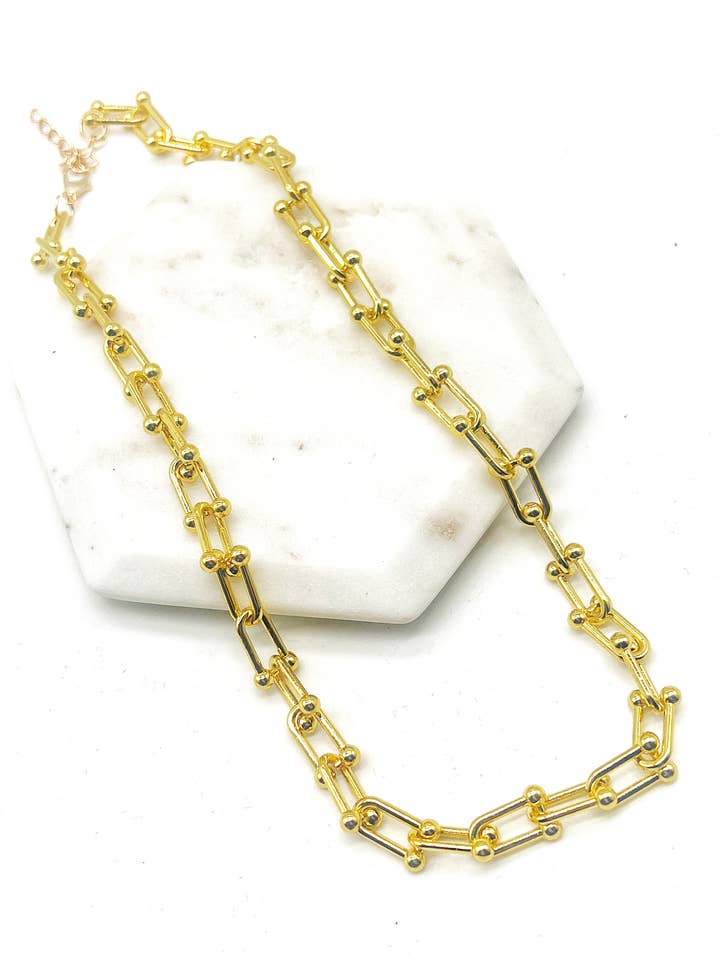 Gold Barbarella Chain Layering Necklace Summer for wholesale by Baubles by B