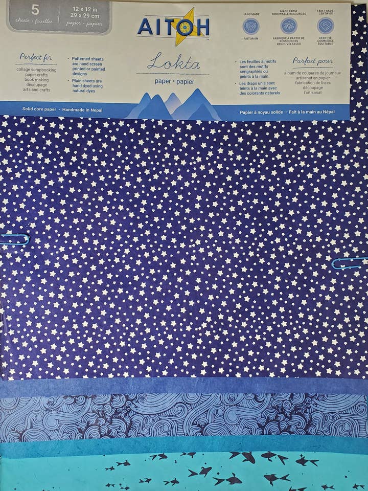 Paper Pack, Large, Blues for wholesale by Aitoh Company