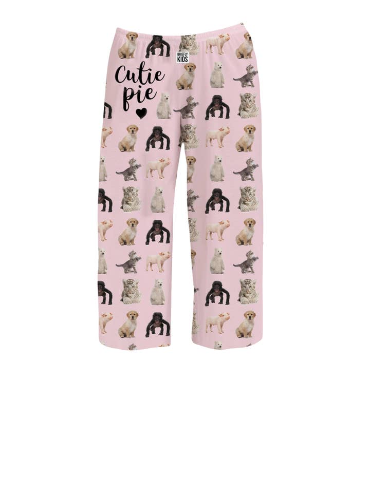 Cutie Pie Animal Kids Lounge Pants for wholesale by BRIEF INSANITY