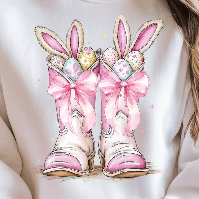 Easter Boots Full Color Transfer for wholesale by RBA Transfers