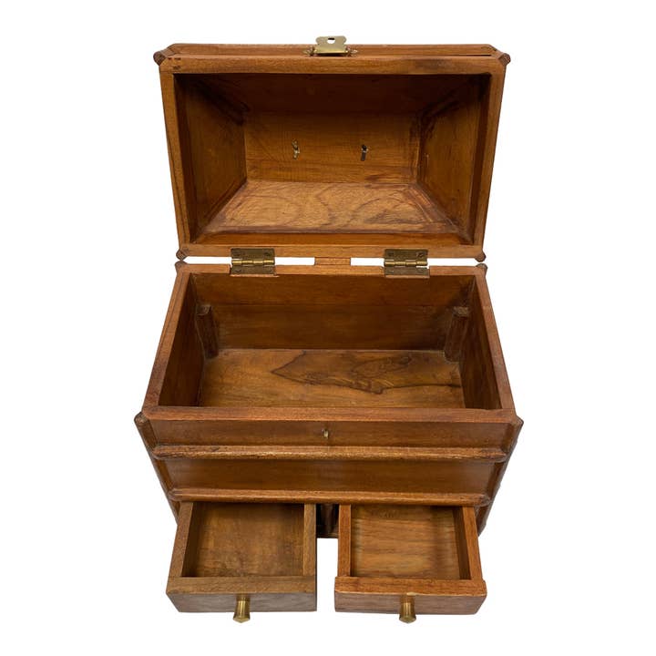Madison Bay Co. - Historical Home Decor Reproductions - Wholesale Decorative Box - Portable British Campaign Chest- Antique Vintage Style