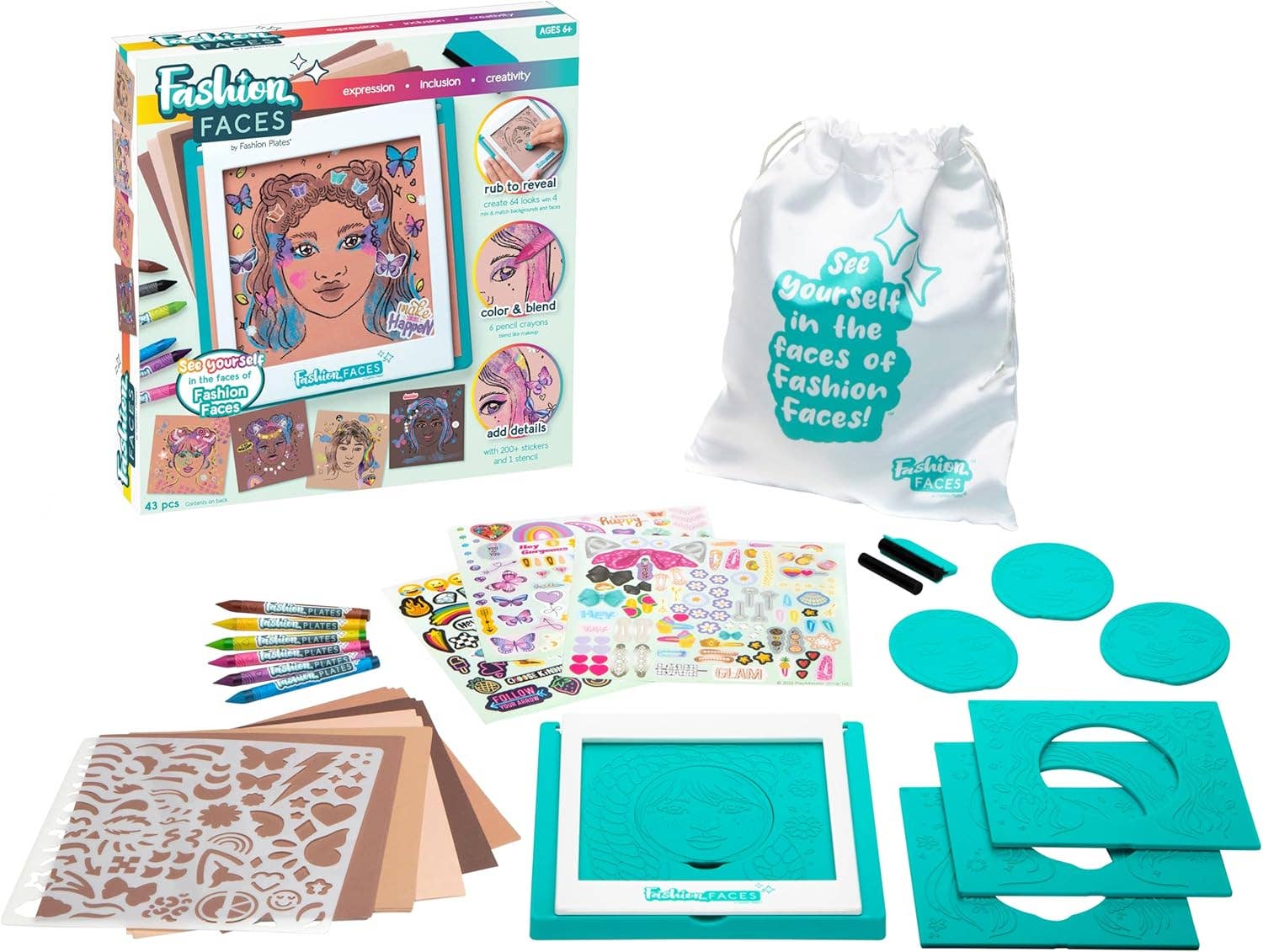 Play Monster - Wholesale Craft Supplies - Fashion Faces Mix & Match Fashion Designer Kit for Kids