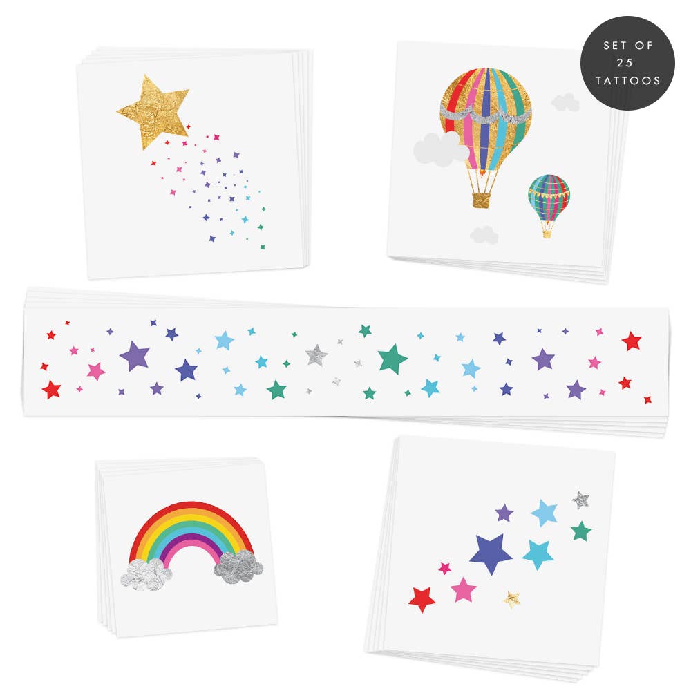 Flash Tattoos – Engroshandel Midlertidig tatovering - Børn – Rainbow Dreamer sæt med midlertidige tatoveringer - 25 stk.3