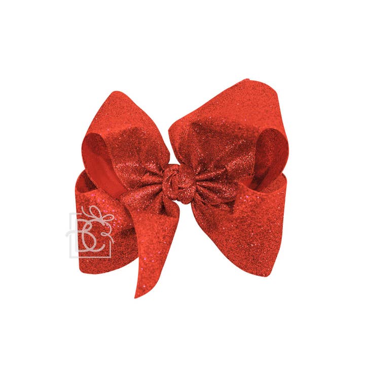Beyond Creations, LLC - Wholesale Hair bow – Kids - GLITTER METALLIC BOW ON CLIP71