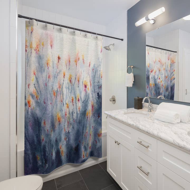 Wildflowers duschdraperi för wholesale av Brazen Design Studio