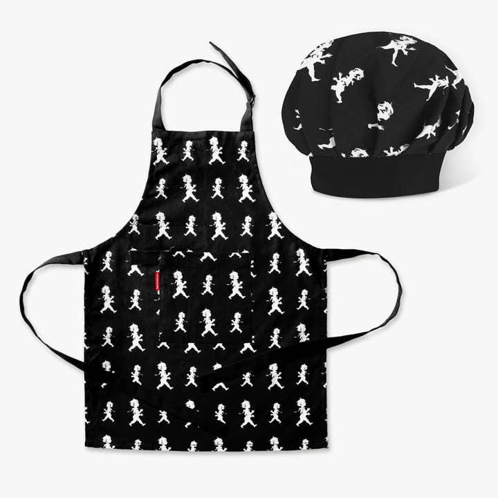 Kitchen Apron & Chef Hat Kids - Black for wholesale by Solstickan Design