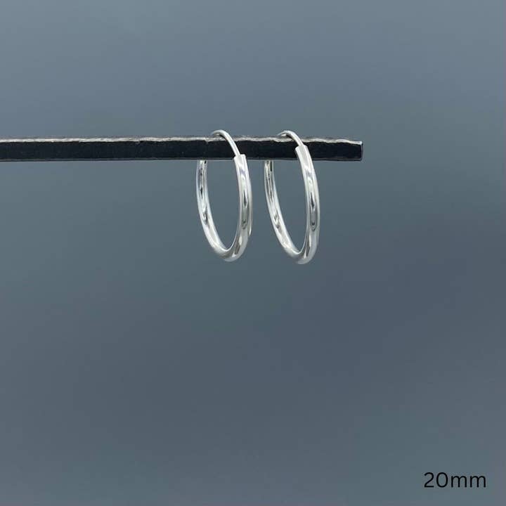Something Silver - Wholesale Hoop Earrings - 2mm Sterling Silver Endless Hoops3