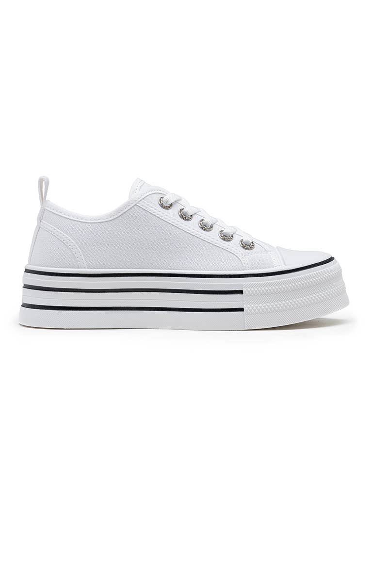 LADY GLORY - Wholesale Lifestyle Sneakers - Women's - Casual chic canvas platform sneakers14