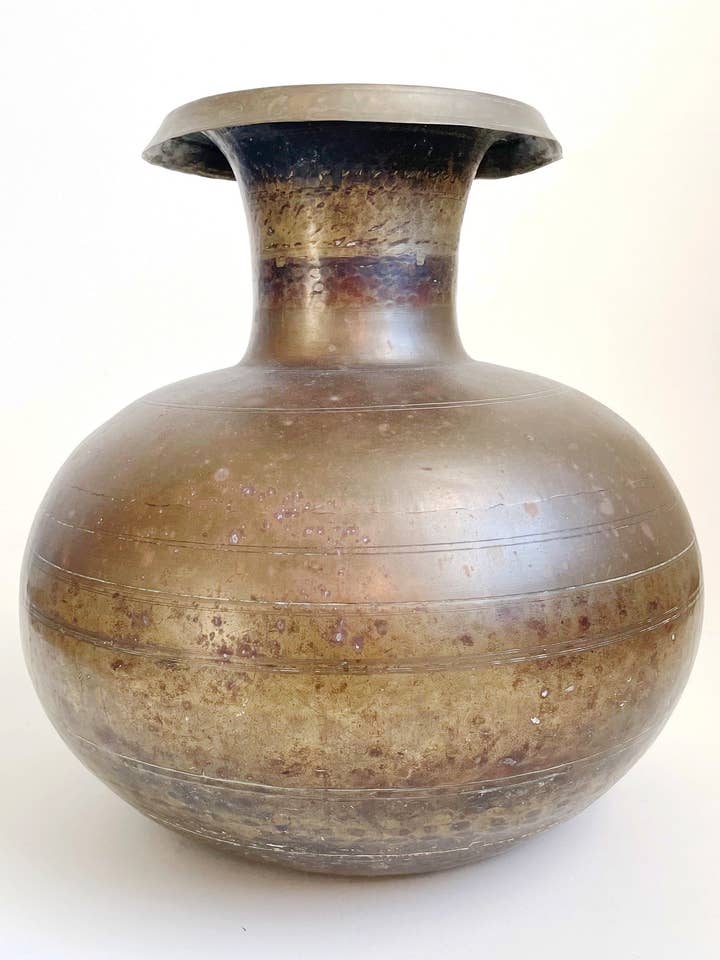 Large Antique Brass Indian Water Pot for wholesale by virga