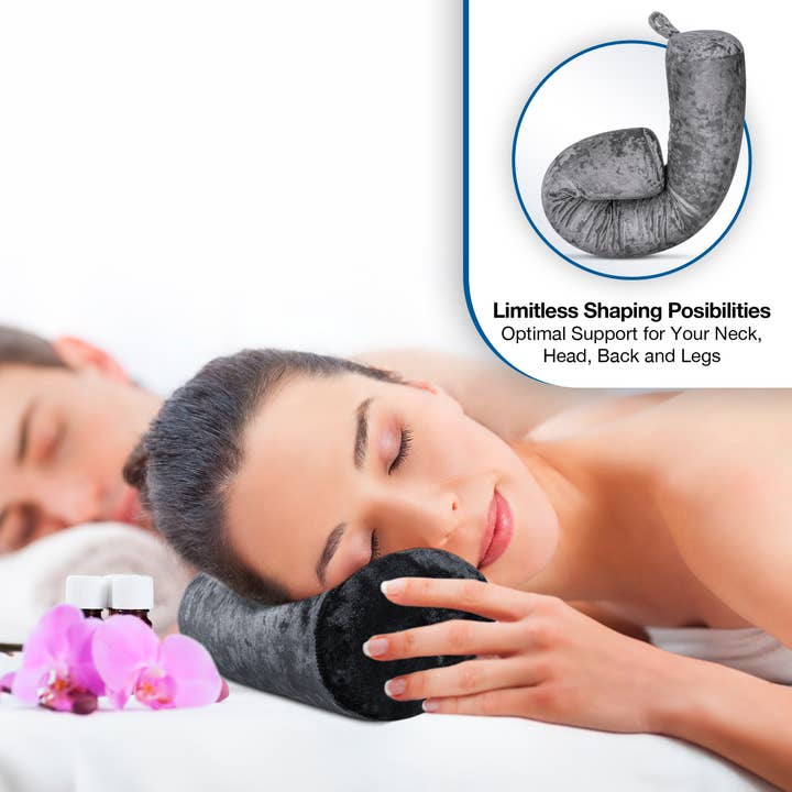 Cloudz - Wholesale Travel Pillow - Cloudz Flex Multi Use Memory Foam Travel Pillow - Grey
