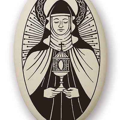 Touchstone Pottery - Wholesale Individual Charm/Pendant - Saint Clare Porcelain Pendant