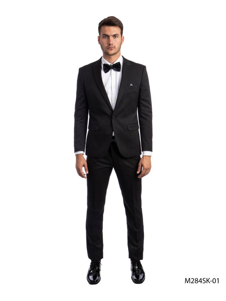 Fashion Mens Suits,2 PC Solid, Black for wholesale on Faire