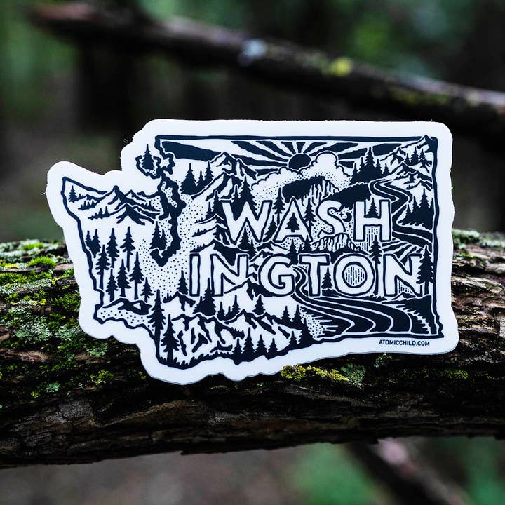 Washington Sticker for wholesale by Atomicchild