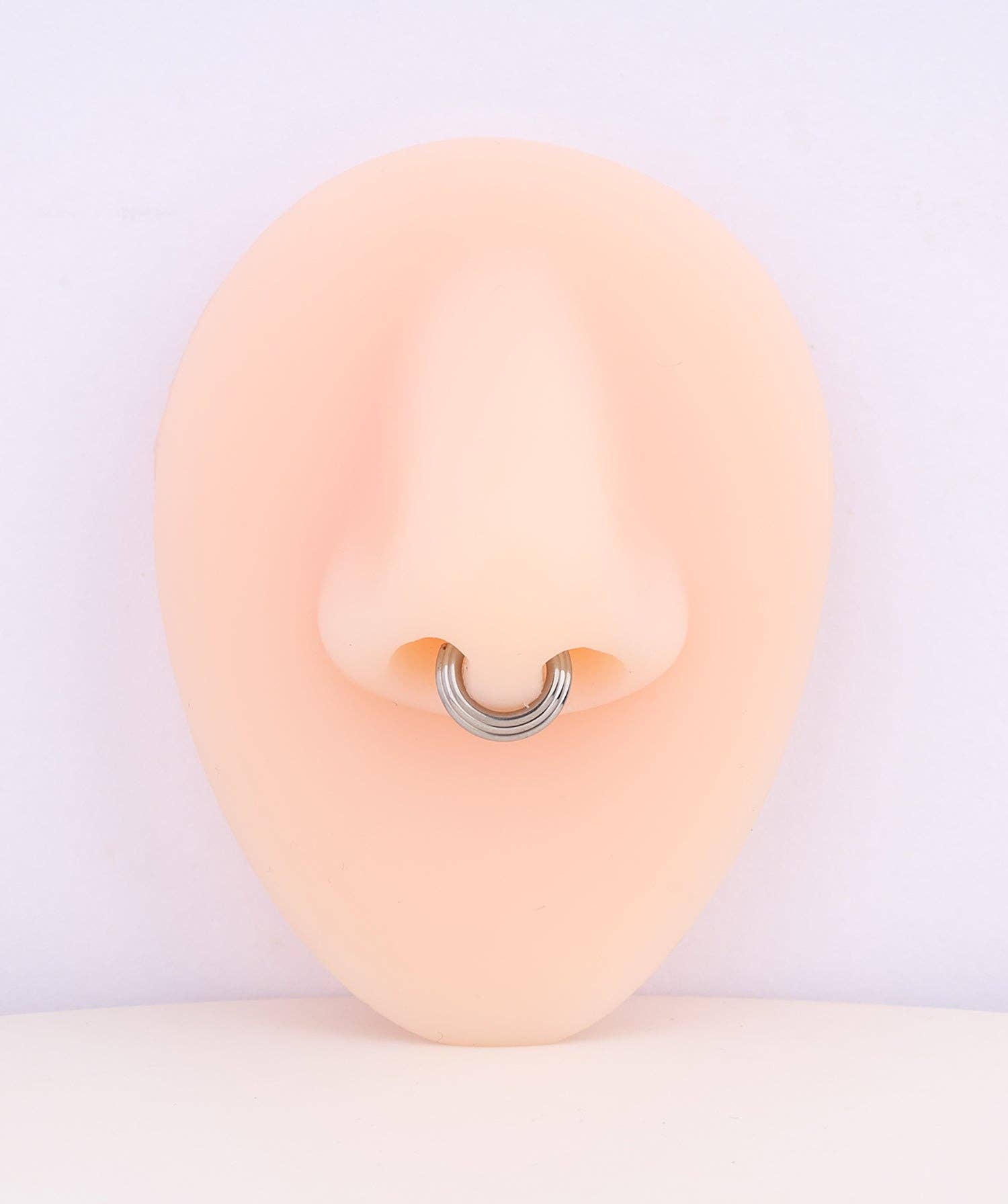 Silver Titanium Basic Clicker Hoop for wholesale on Faire4