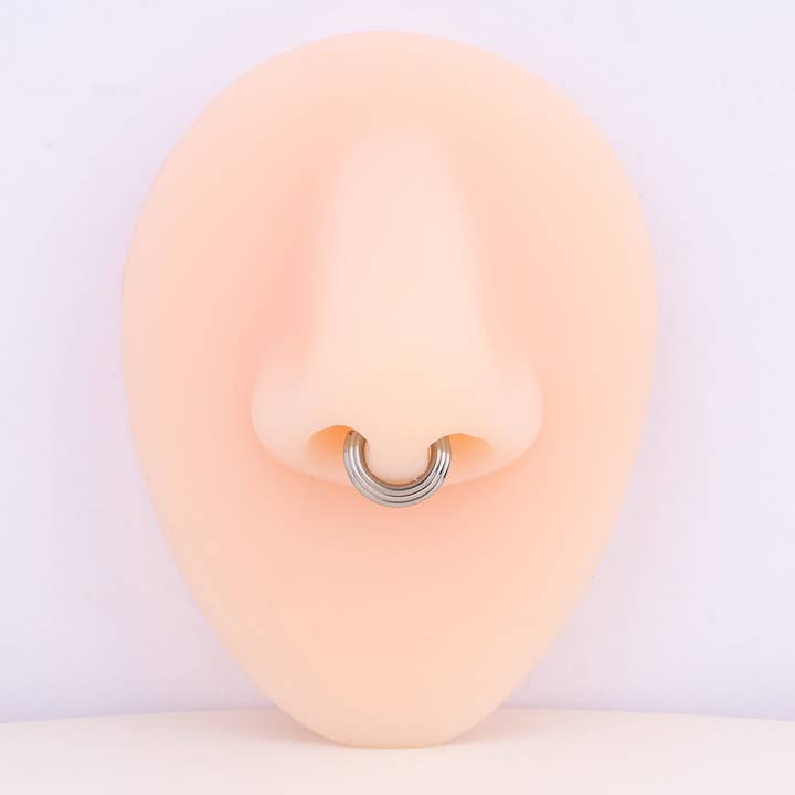 Silver Titanium Basic Clicker Hoop for wholesale on Faire4