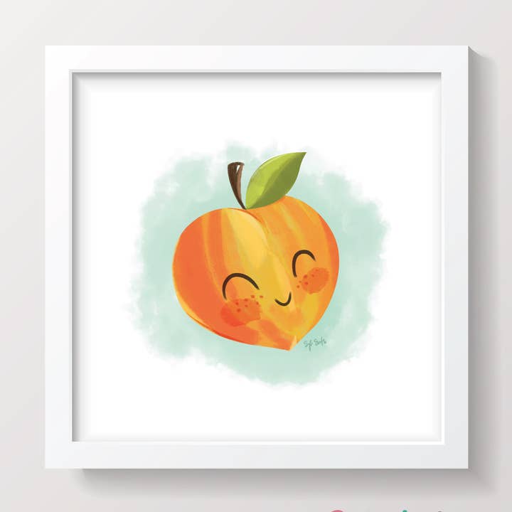 Peach Print for wholesale by Sylvia Draws