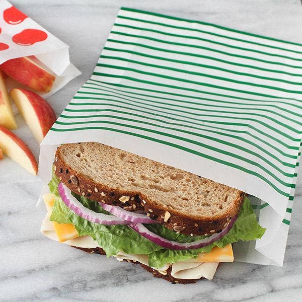 Lunchskins - Wholesale Food Storage Wrap/Bag - Recyclable XL Sandwich Bags 50ct – Stripe Print7