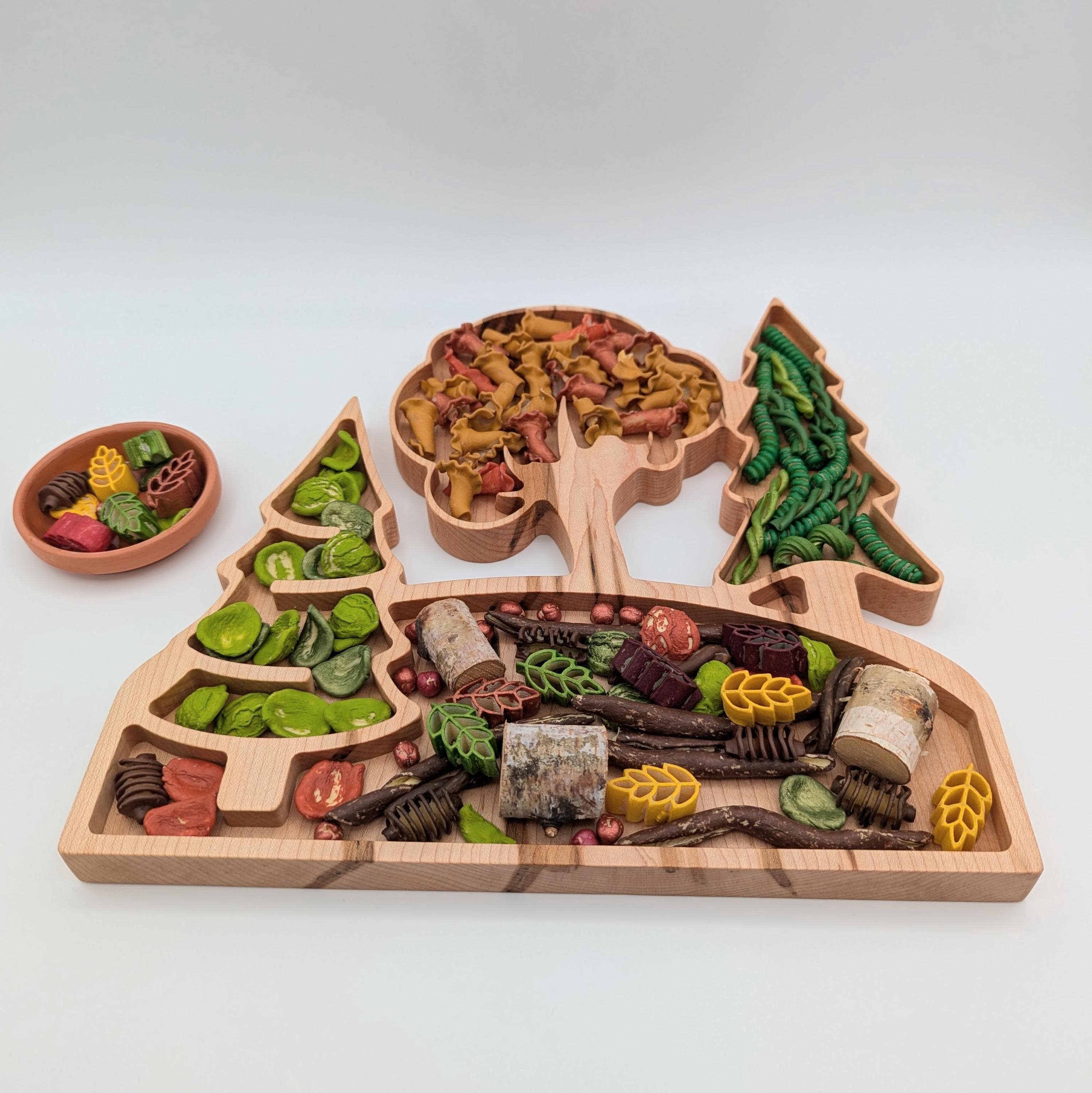 Carved Together Co – wholesale Wood toy – Child – Forest Landscape Sensory Play Tray - Large5
