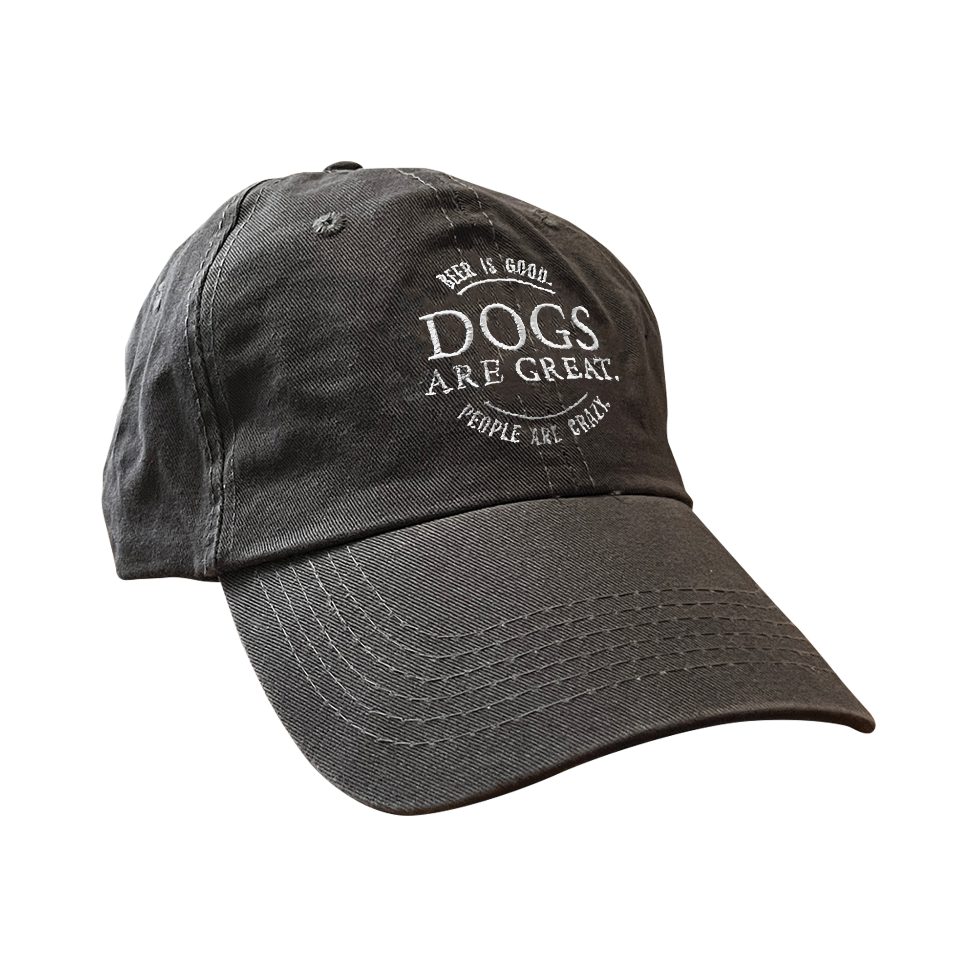Dog Speak - Wholesale Baseball Cap - Men's - Ball Cap - Beer Is Good. Dogs Are Great. People Are Crazy.1