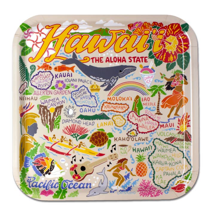 Hawaiian Isles Birchwood Tray for wholesale by catstudio