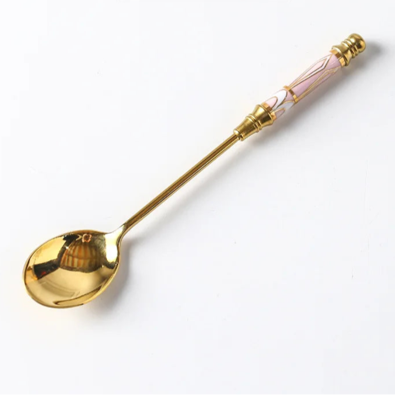 Kiyo Home - Vente Cuillères à soupe - Cuillères à dessert Côte Amalfitaine | Couverts en acier inoxydable | Ensemble de table2