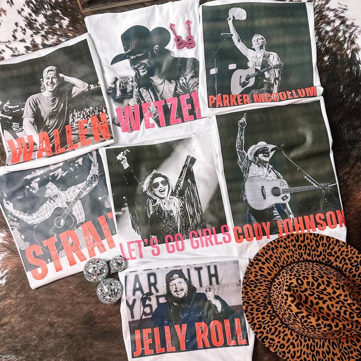 Collezione di magliette grafiche per concerti estivi per la vendita all'ingrosso da parte di ZZ Threadz