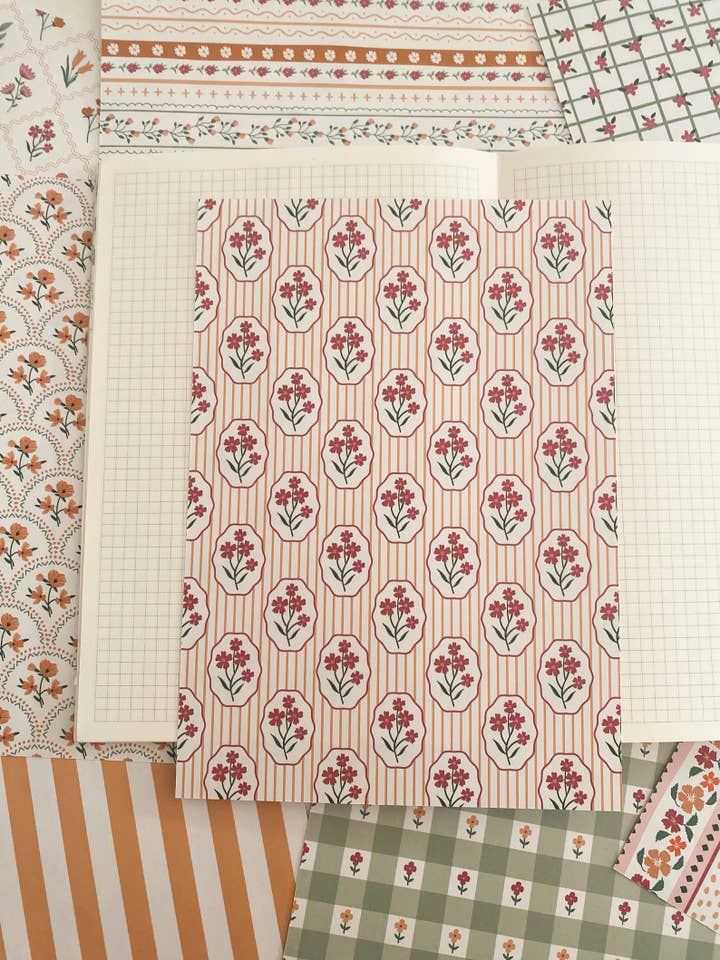 8 scrapbook papers A5 stickers - Fall pattern for wholesale by Chapteries