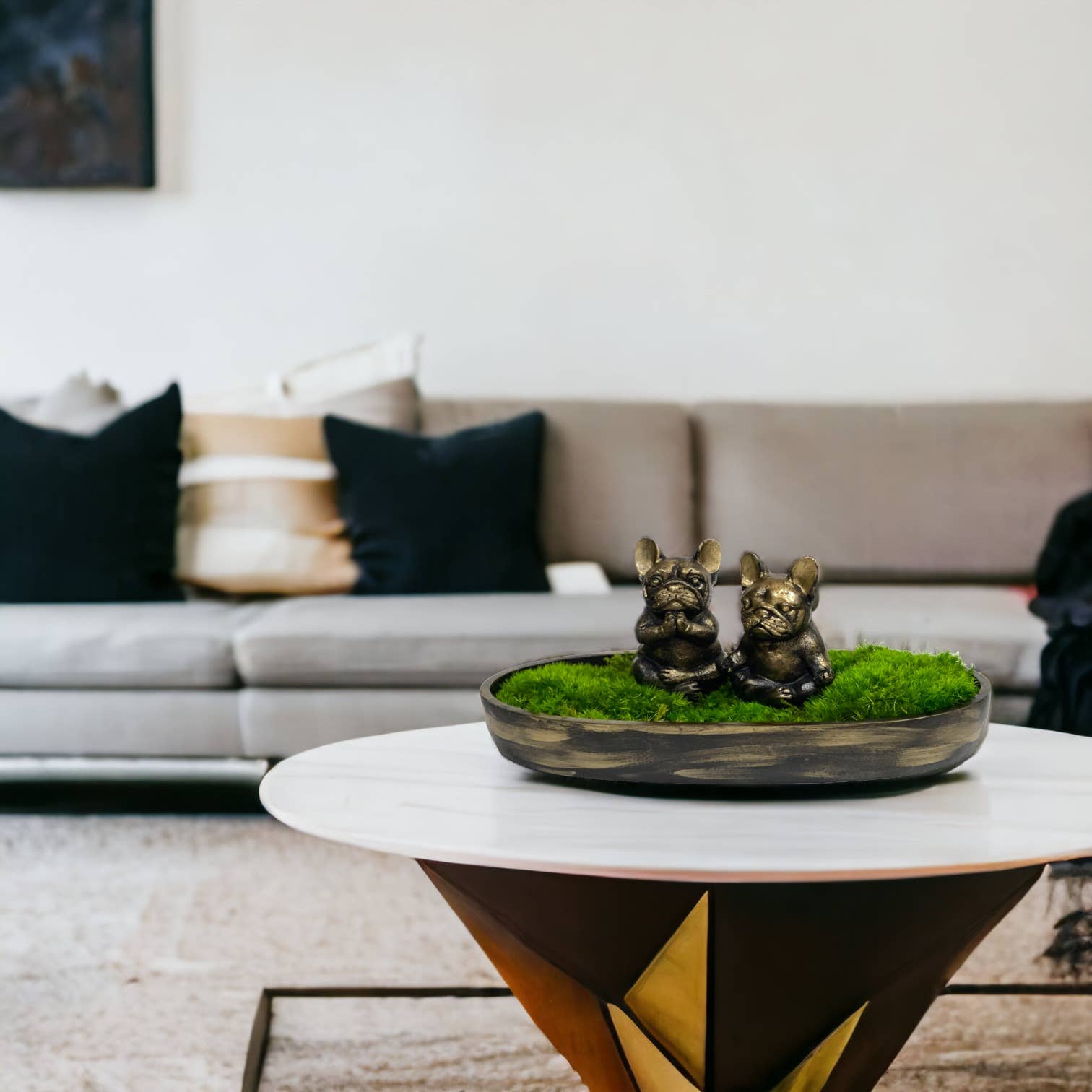 Planters Made in the USA - Wholesale Decorative Tabletop Object - Moss Table Centerpiece Decor Preserved Plant, Forever Green2