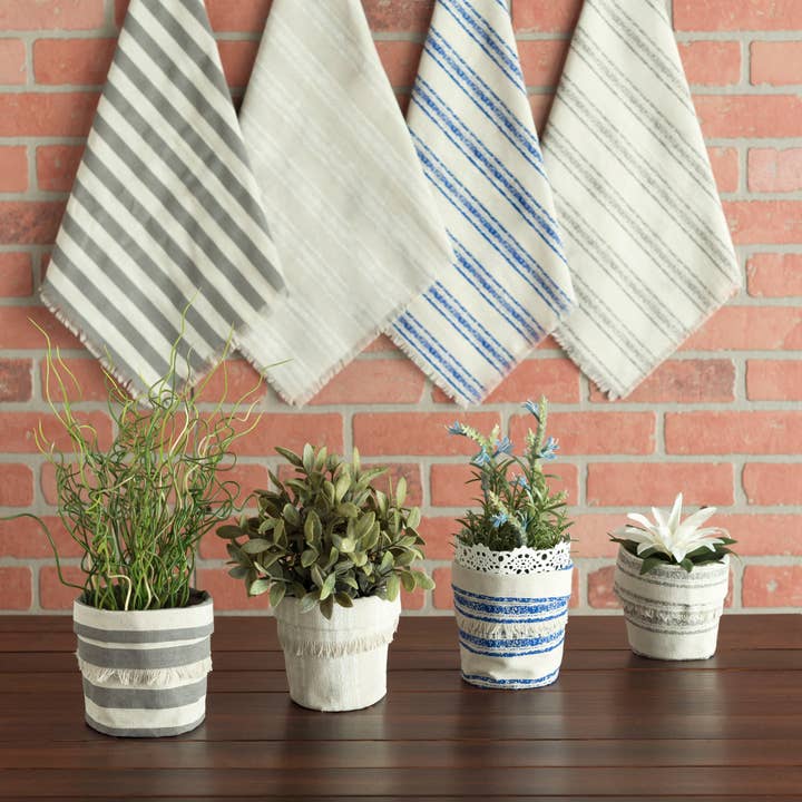 Linen Square Placemats with Fringed Edges Bold Gray Stripes and other Purchase Wholesale wicker placemats round. Free Returns & Net 60 Terms on Faire trending on Faire.