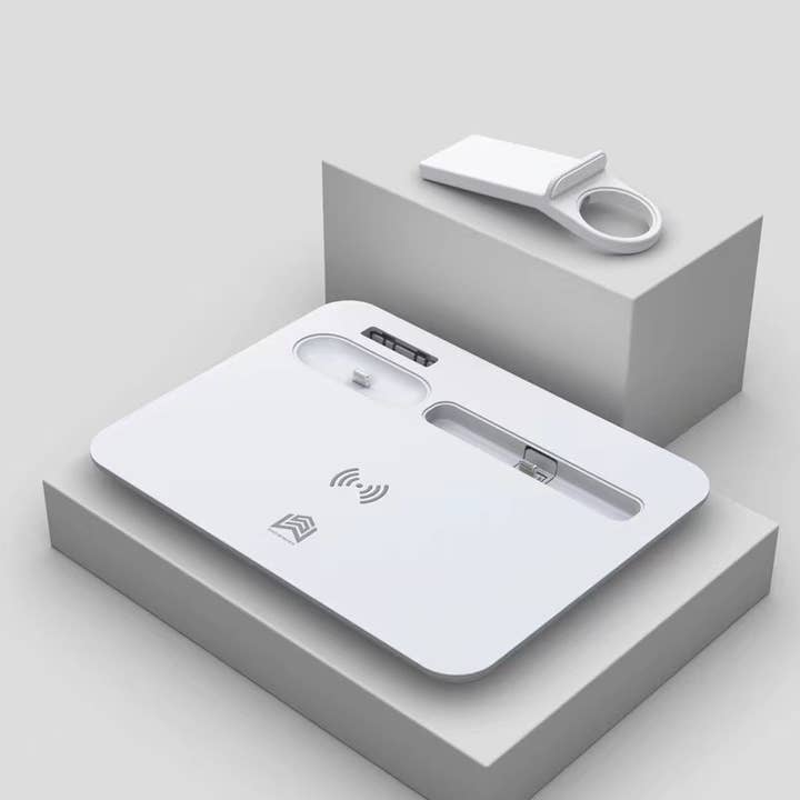 white New 4-in1 Wireless Charging Stations for wholesale on Faire