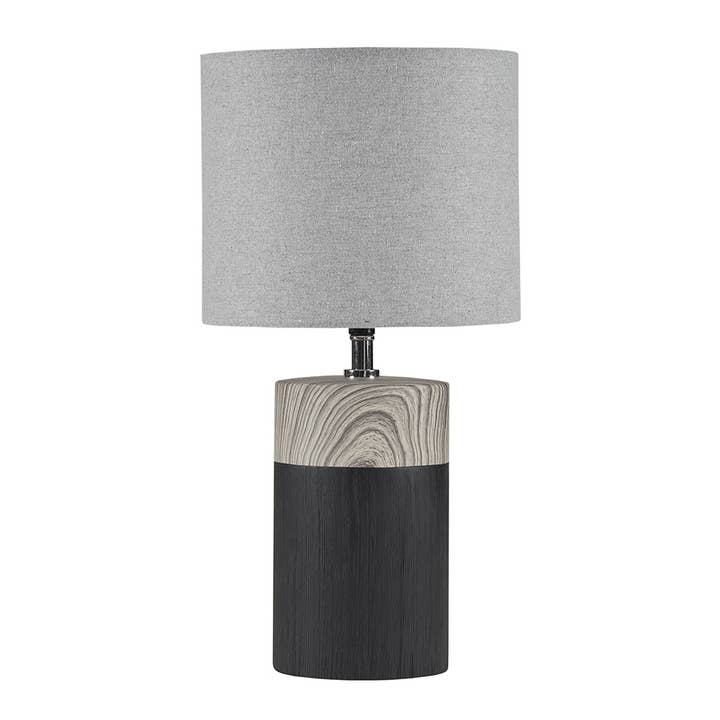 Olliix - Wholesale Accent/Desk Lamp - Mid-Century Wood Grain Table Lamp, Matte Black4