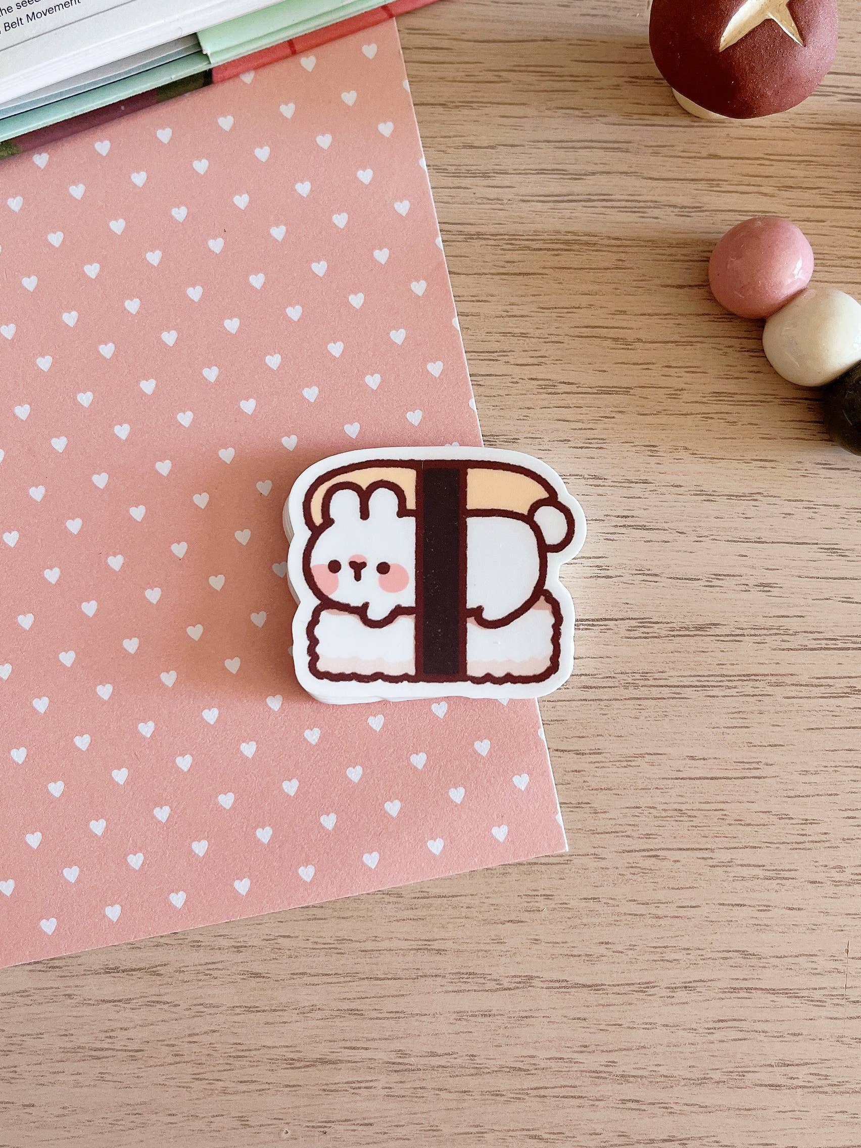 Cherry Rabbit – wholesale Sticker – Tamago Sushi Rabbit Sticker0