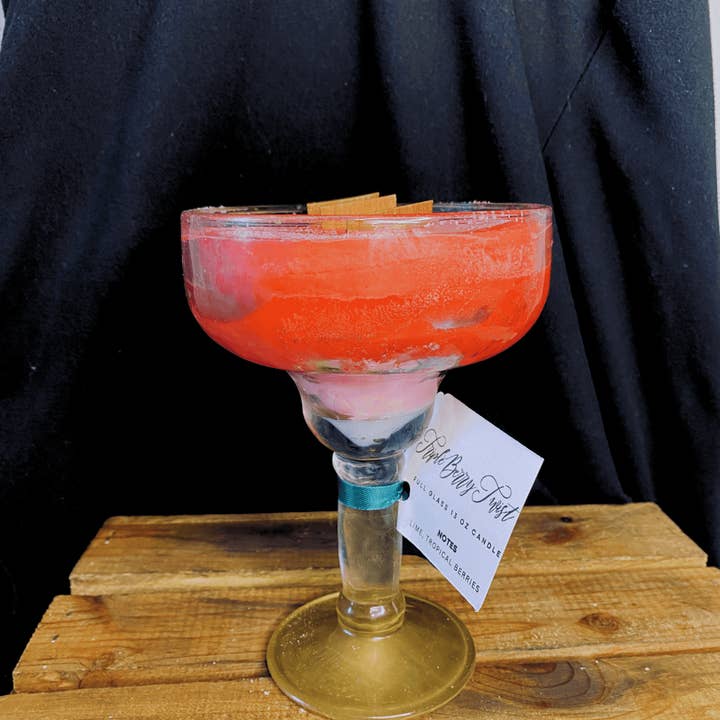 Aroma On The Rocks - Wholesale Novelty Candle - Triple Berry Twist Full Glass5