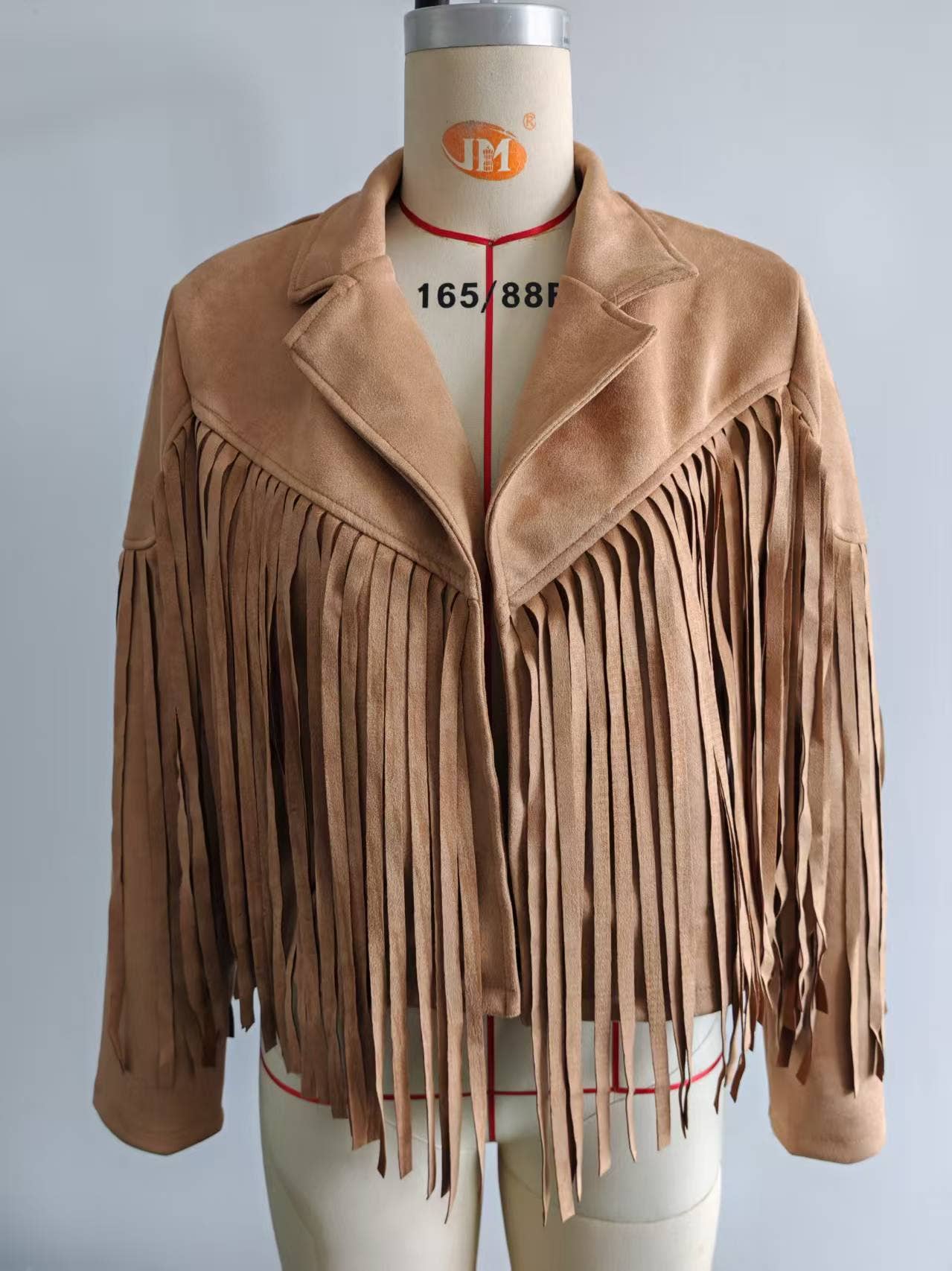 Tourtiwi – Großhandel Jacke – Damen – Damen Kurzjacke aus Kunstwildleder mit Fransen2