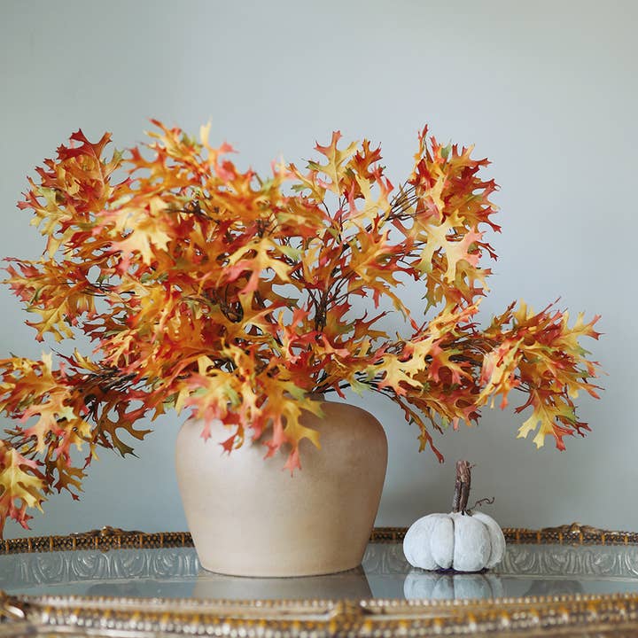 Prestige Botanicals - Wholesale Artificial flowers - Fall Foliage Faux Oak Leaves 37.5"4