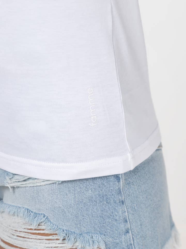 T-shirt de luxe Suvin pour la vente par Famme