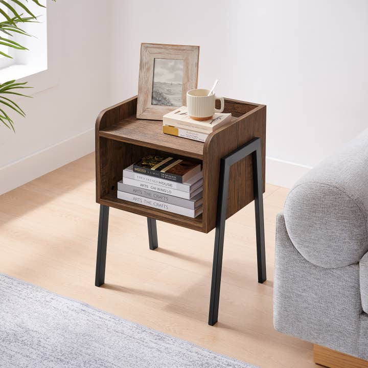 Danya B - Wholesale Side Table - Kazuyo Mid-Century Modern Black Metal Two-Tier Side Table25