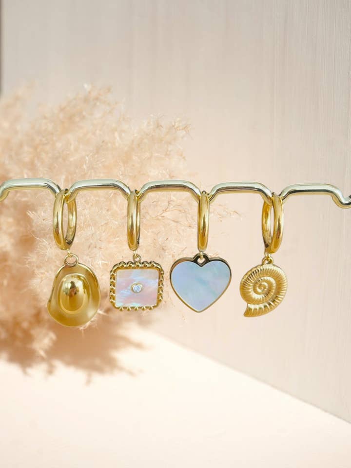 Argola crioula única 17 mm - aço inoxidável banhado a ouro por atacado de Innaya