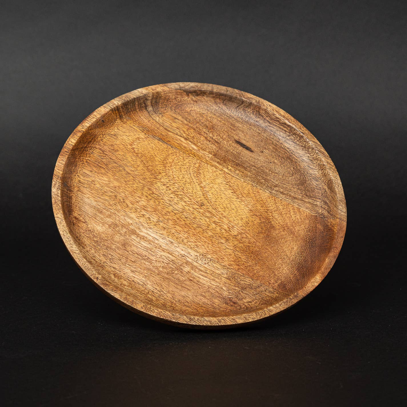 India Handicrafts Inc - Wholesale Decorative Plate/Dish/Bowl - Large Natural Wood Round Tray1