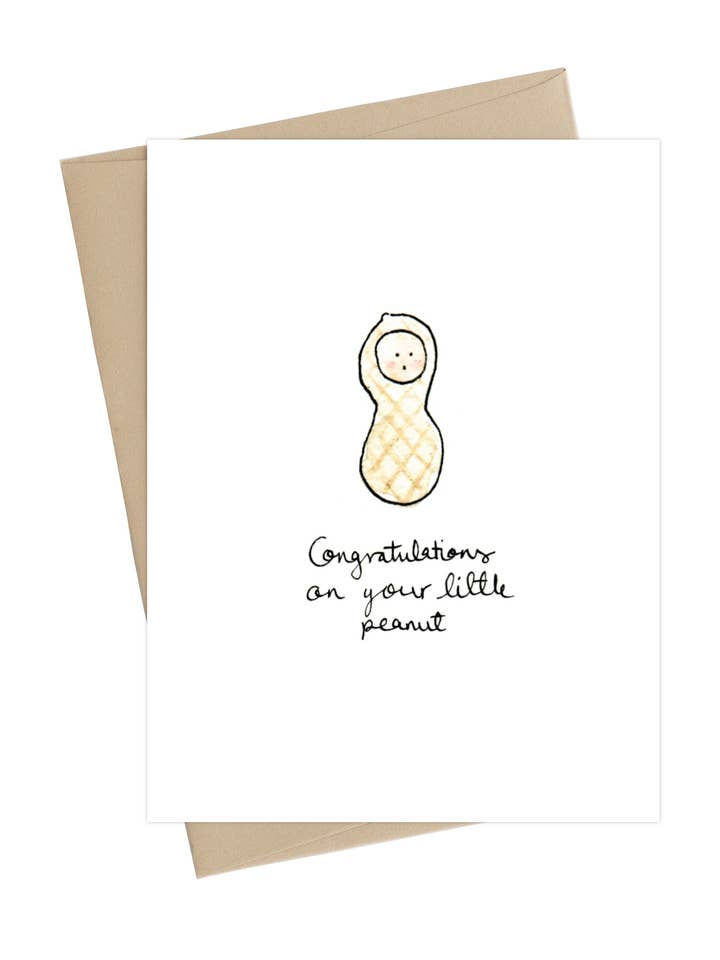Congratulations On Your Little Peanut Card for wholesale by Little May Papery