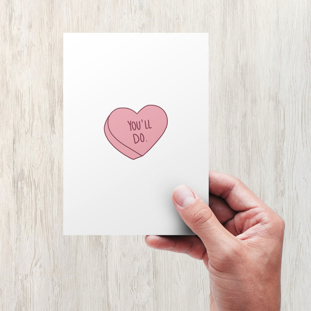 Studio Mo - Venta al por mayor Tarjetas de San Valentín - Divertida tarjeta de felicitación de amor para el día de San Valentín con corazón de caramelo2