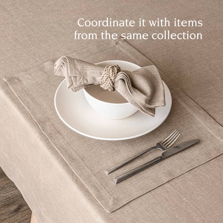 over&back - Wholesale Tablecloth - 100% Linen Tablecloth – 70x1087