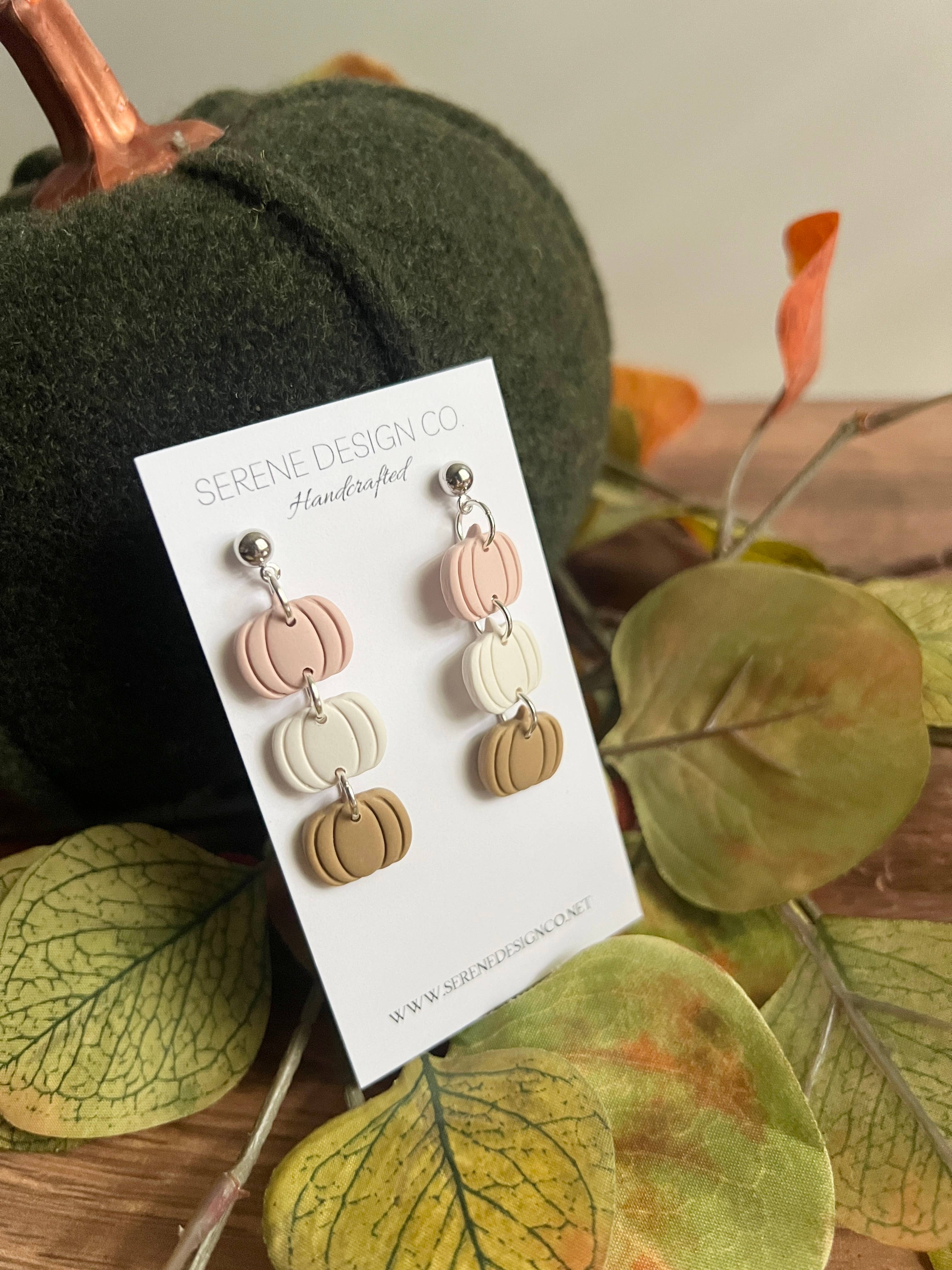 Serene Design Co. - Wholesale Dangle Earrings - Pumpkin Trio Dangles13
